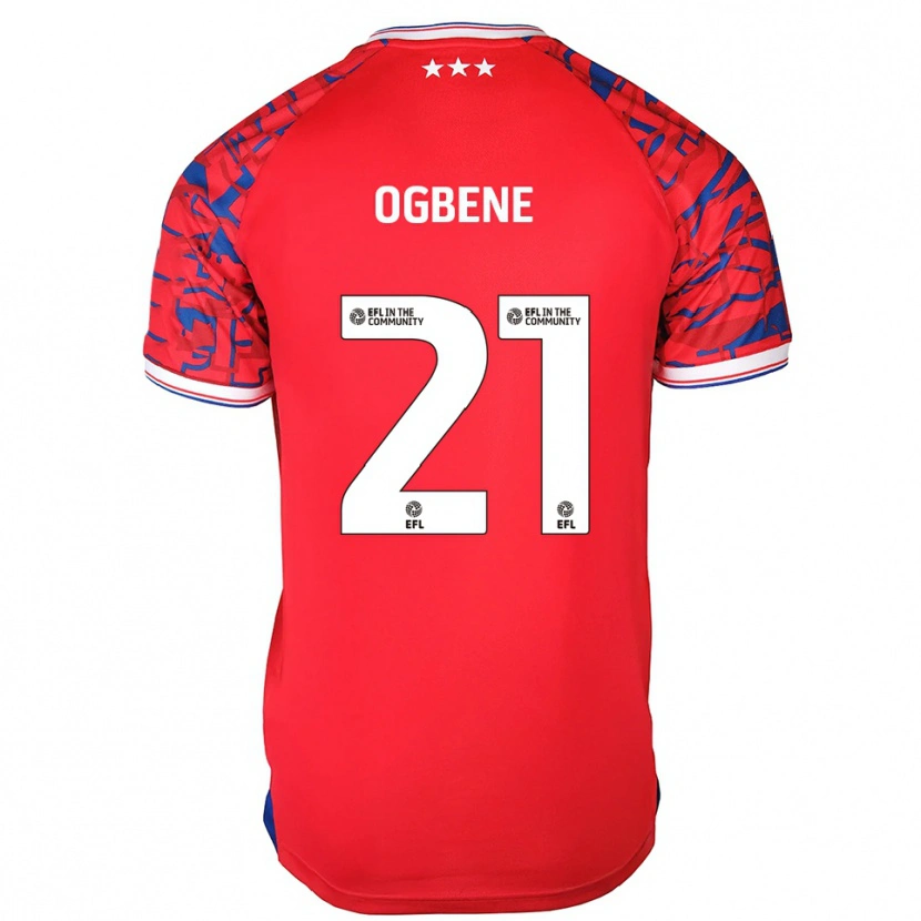 Danxen Heren Chiedozie Ogbene #21 Rood Blauw Uitshirt Uittenue 2025/26 T-Shirt België
