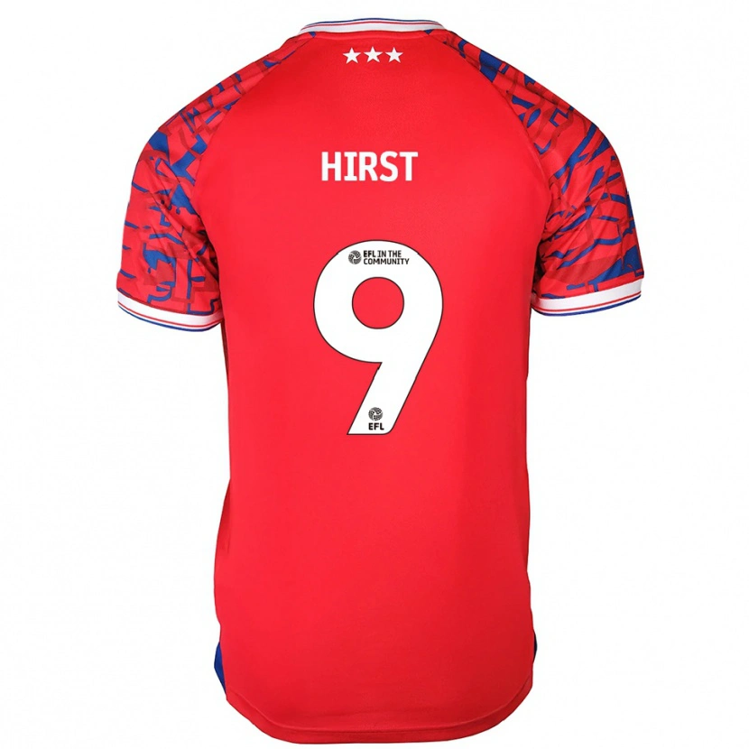 Danxen Heren George Hirst #9 Rood Blauw Uitshirt Uittenue 2025/26 T-Shirt België