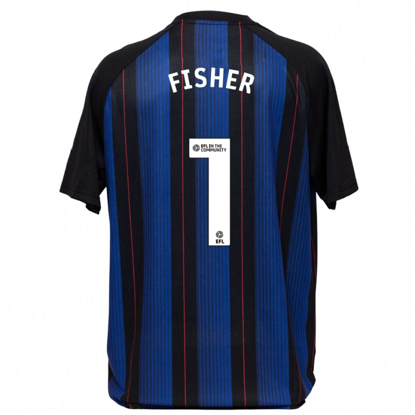 Danxen Heren Nathan Fisher #1 Blauw Zwart Uitshirt Uittenue 2025/26 T-Shirt België