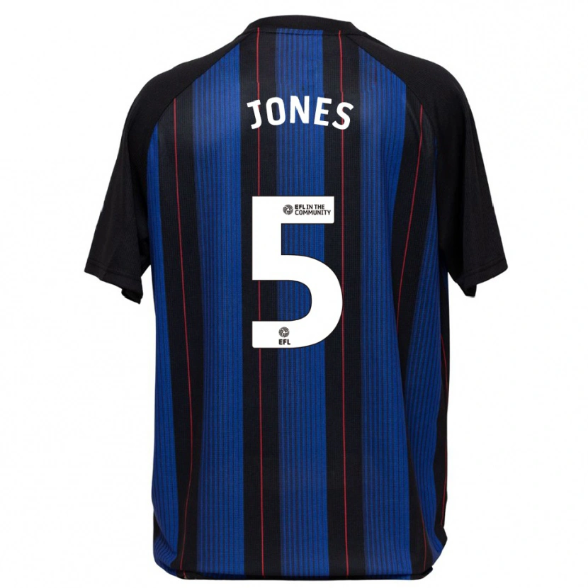 Danxen Heren Alfie Jones #5 Blauw Zwart Uitshirt Uittenue 2025/26 T-Shirt België
