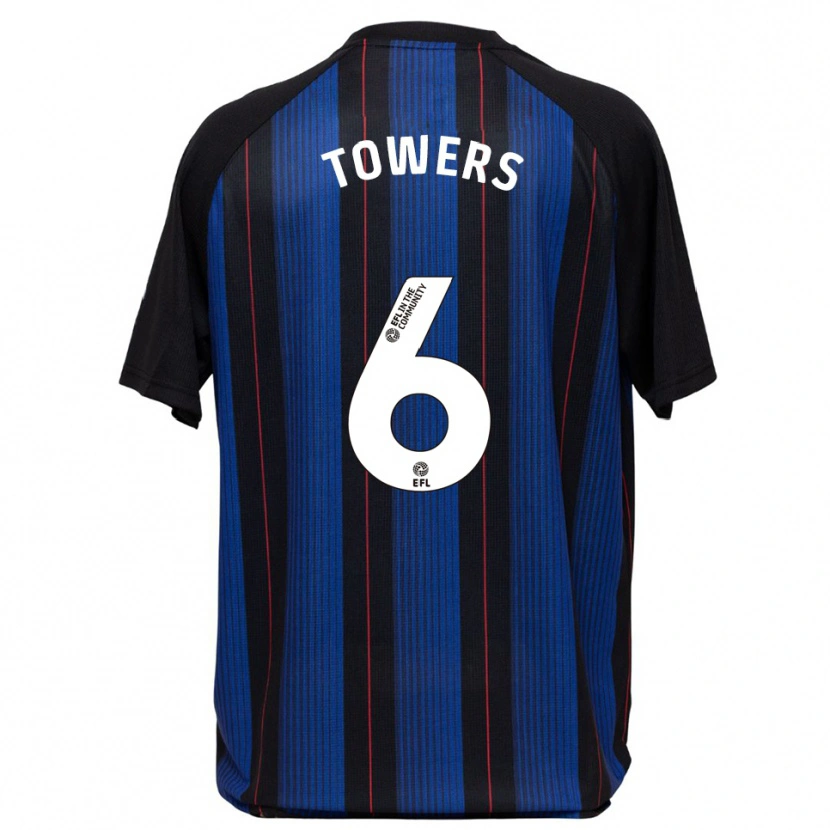 Danxen Heren Abby Towers #6 Blauw Zwart Uitshirt Uittenue 2025/26 T-Shirt België