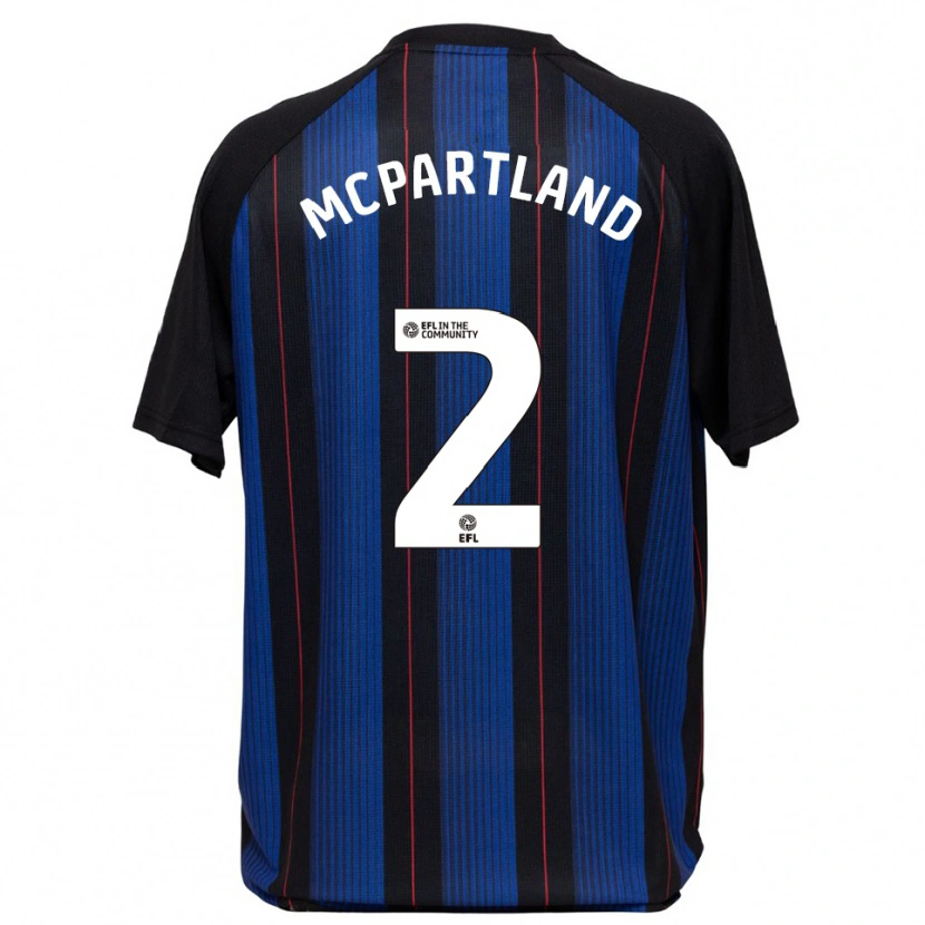 Danxen Heren Will Mcpartland #2 Blauw Zwart Uitshirt Uittenue 2025/26 T-Shirt België