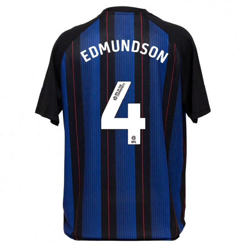 Danxen Heren Logan Edmundson #4 Blauw Zwart Uitshirt Uittenue 2025/26 T-Shirt België