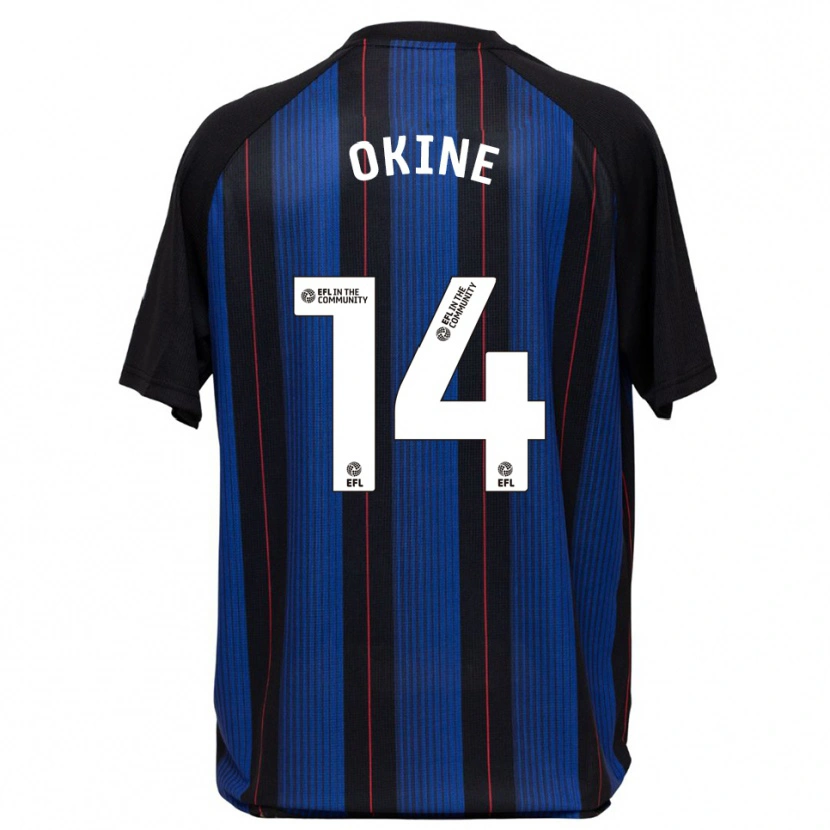Danxen Heren William Okine #14 Blauw Zwart Uitshirt Uittenue 2025/26 T-Shirt België