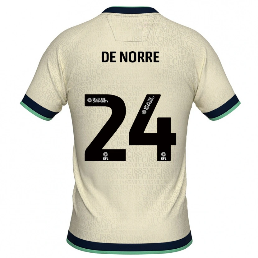 Danxen Heren Casper De Norre #24 Champagne Marine Uitshirt Uittenue 2025/26 T-Shirt België