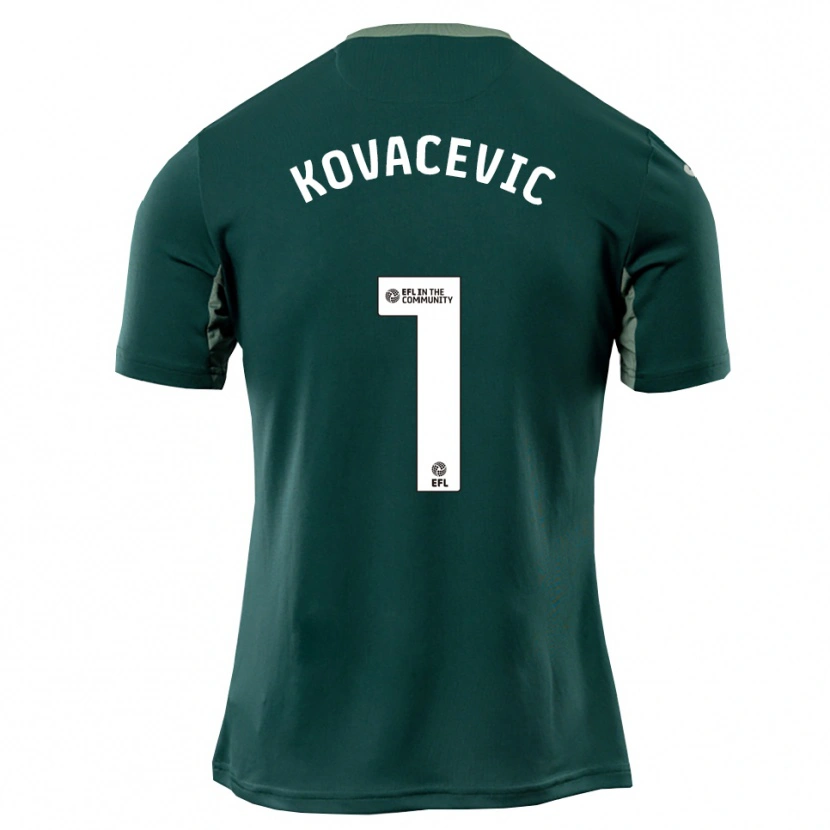 Danxen Heren Vladan Kovačević #1 Groen Wit Paars Uitshirt Uittenue 2025/26 T-Shirt België