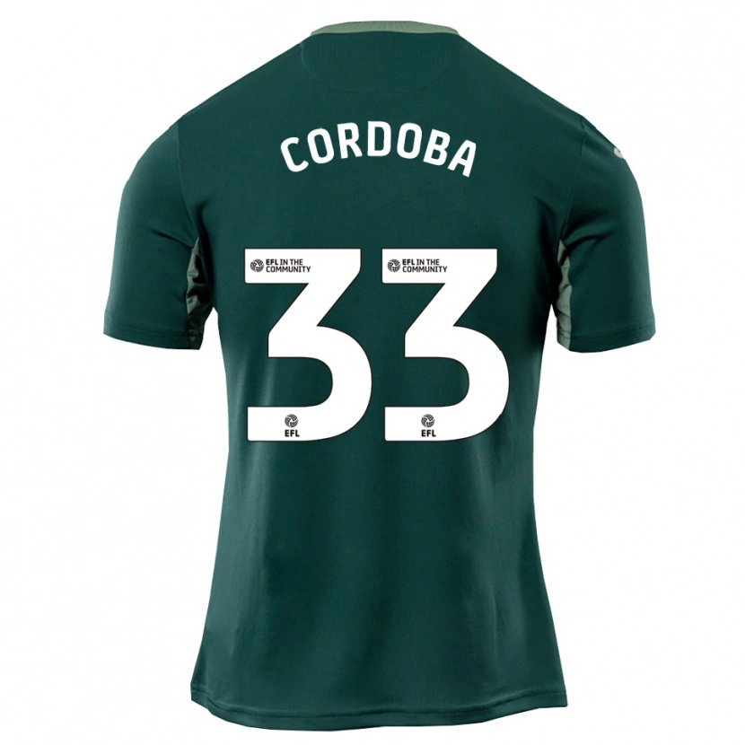 Danxen Heren José Córdoba #33 Groen Wit Paars Uitshirt Uittenue 2025/26 T-Shirt België