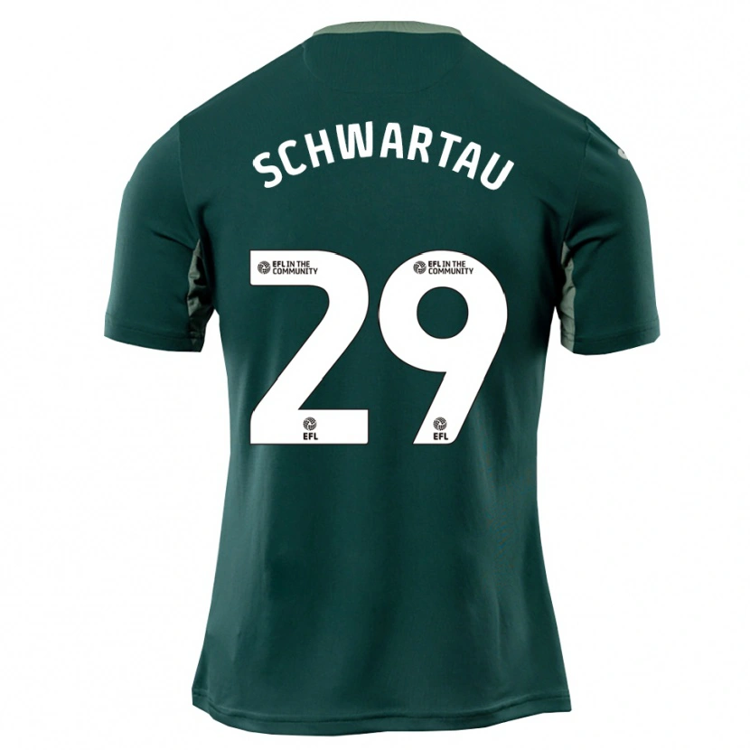 Danxen Heren Oscar Schwartau #29 Groen Wit Paars Uitshirt Uittenue 2025/26 T-Shirt België