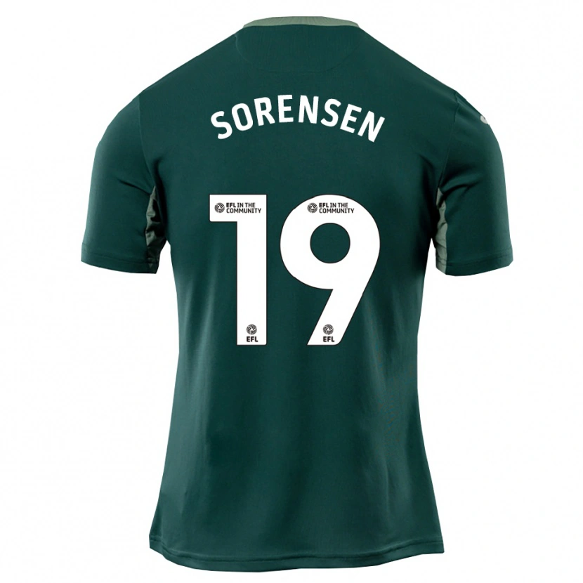 Danxen Heren Jacob Lungi Sørensen #19 Groen Wit Paars Uitshirt Uittenue 2025/26 T-Shirt België