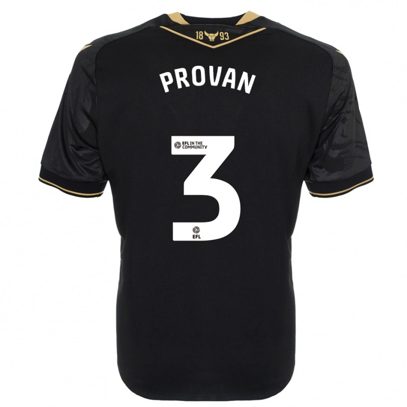 Danxen Heren Shelly Provan #3 Zwart Goud Uitshirt Uittenue 2025/26 T-Shirt België