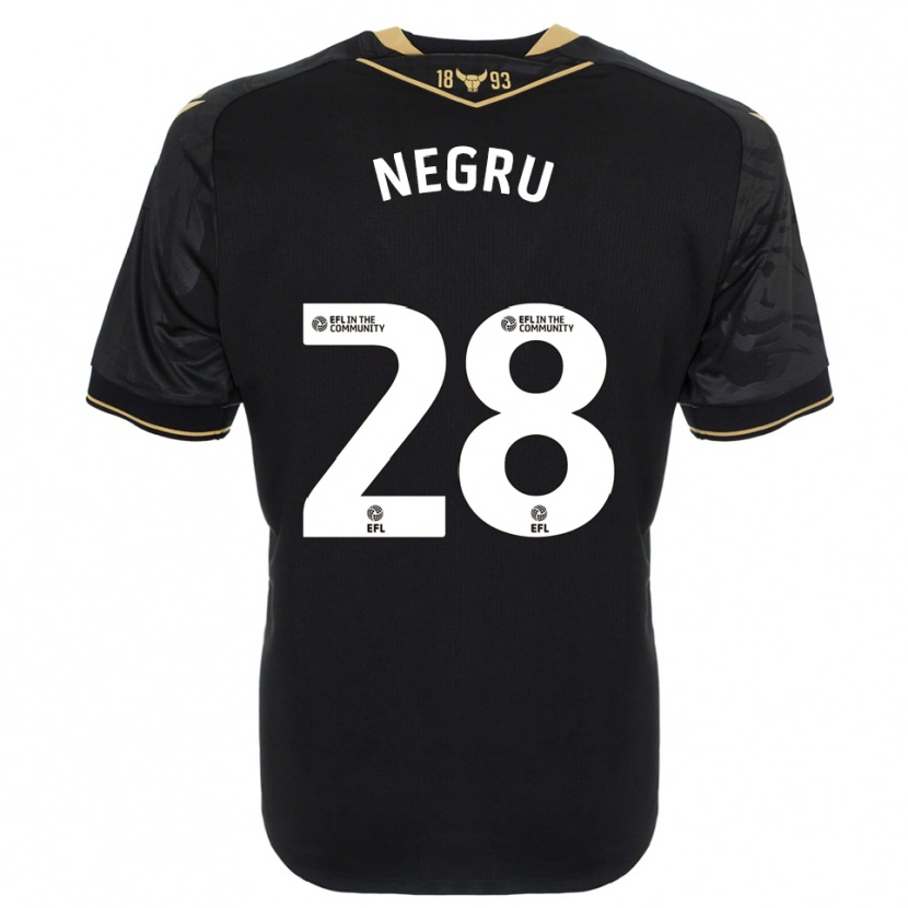 Danxen Heren Stephan Negru #28 Zwart Goud Uitshirt Uittenue 2025/26 T-Shirt België