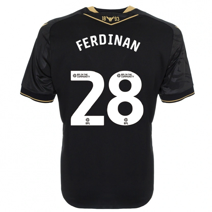Danxen Heren Marselino Ferdinan #28 Zwart Goud Uitshirt Uittenue 2025/26 T-Shirt België