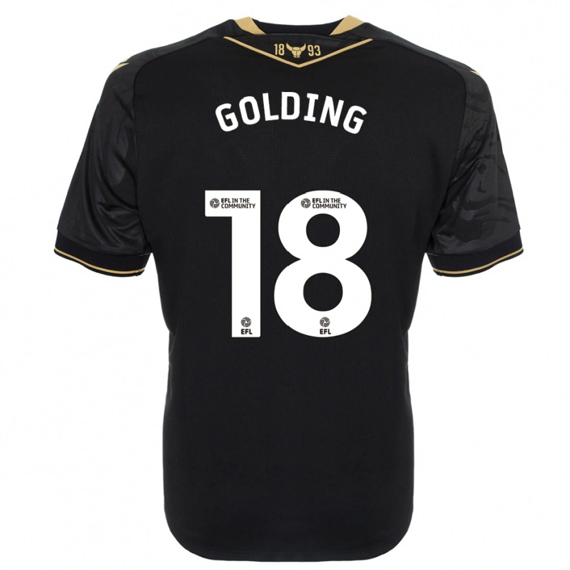 Danxen Heren James Golding #18 Zwart Goud Uitshirt Uittenue 2025/26 T-Shirt België