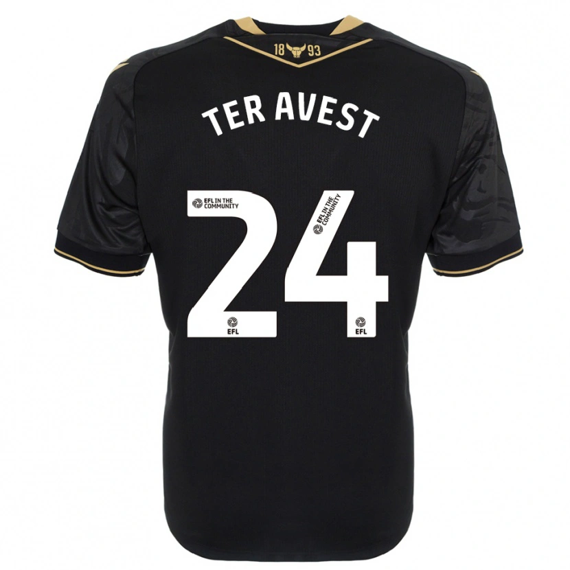 Danxen Heren Hidde Ter Avest #24 Zwart Goud Uitshirt Uittenue 2025/26 T-Shirt België