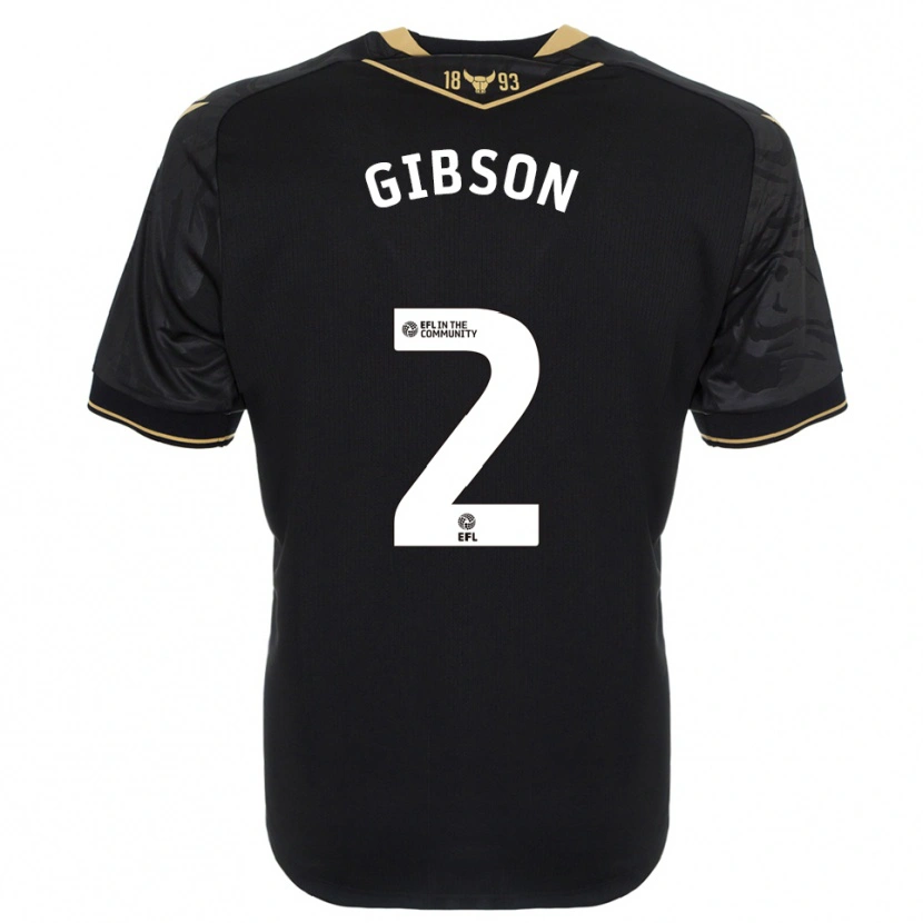 Danxen Heren Nic Gibson #2 Zwart Goud Uitshirt Uittenue 2025/26 T-Shirt België