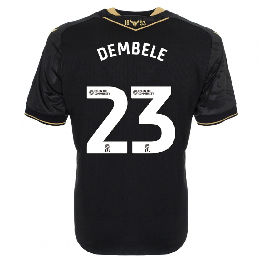 Danxen Heren Siriki Dembélé #23 Zwart Goud Uitshirt Uittenue 2025/26 T-Shirt België