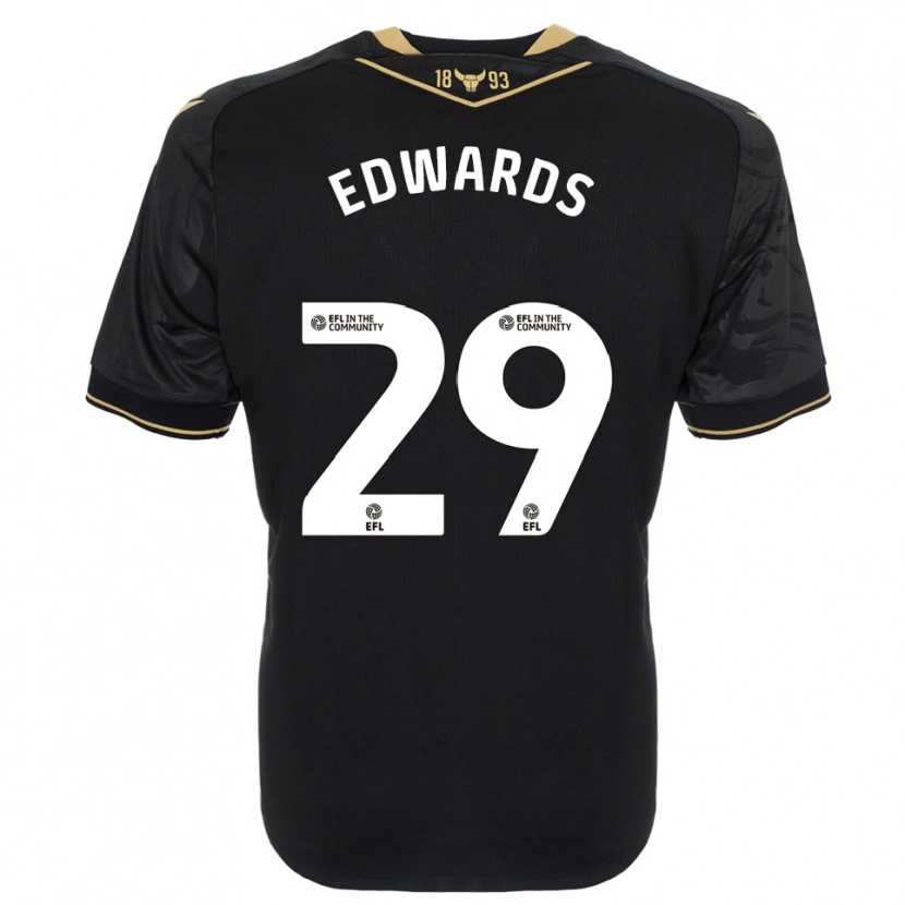Danxen Heren Kyle Edwards #29 Zwart Goud Uitshirt Uittenue 2025/26 T-Shirt België