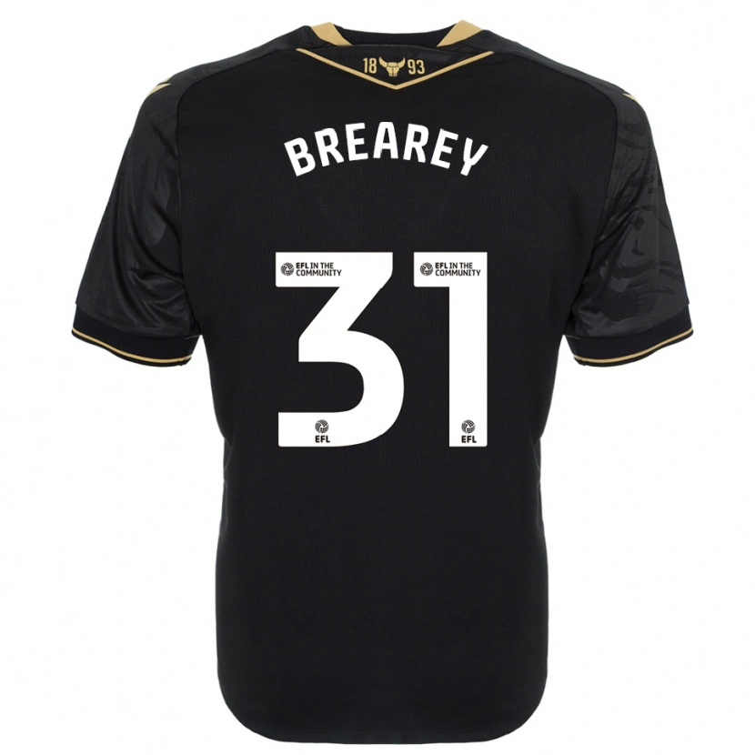 Danxen Heren Eddie Brearey #31 Zwart Goud Uitshirt Uittenue 2025/26 T-Shirt België