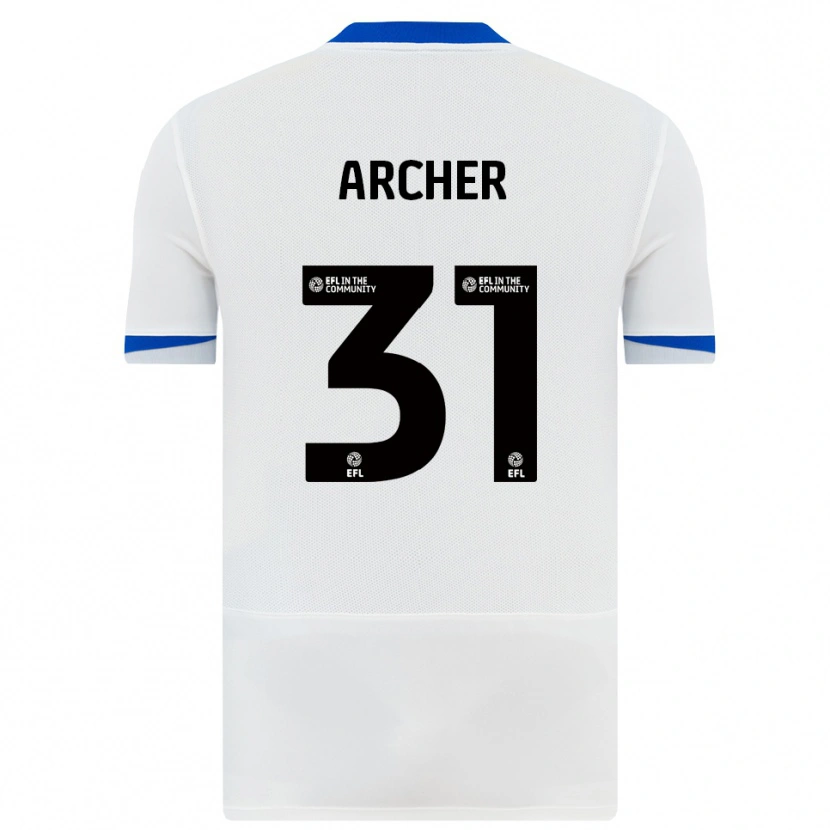 Danxen Heren Jordan Archer #31 Wit Zwart Uitshirt Uittenue 2025/26 T-Shirt België