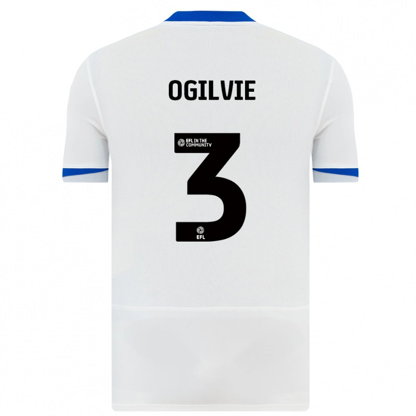 Danxen Heren Connor Ogilvie #3 Wit Zwart Uitshirt Uittenue 2025/26 T-Shirt België