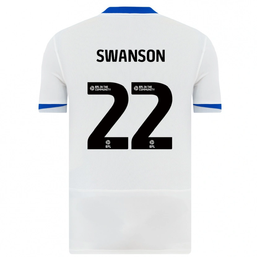 Danxen Heren Zak Swanson #22 Wit Zwart Uitshirt Uittenue 2025/26 T-Shirt België