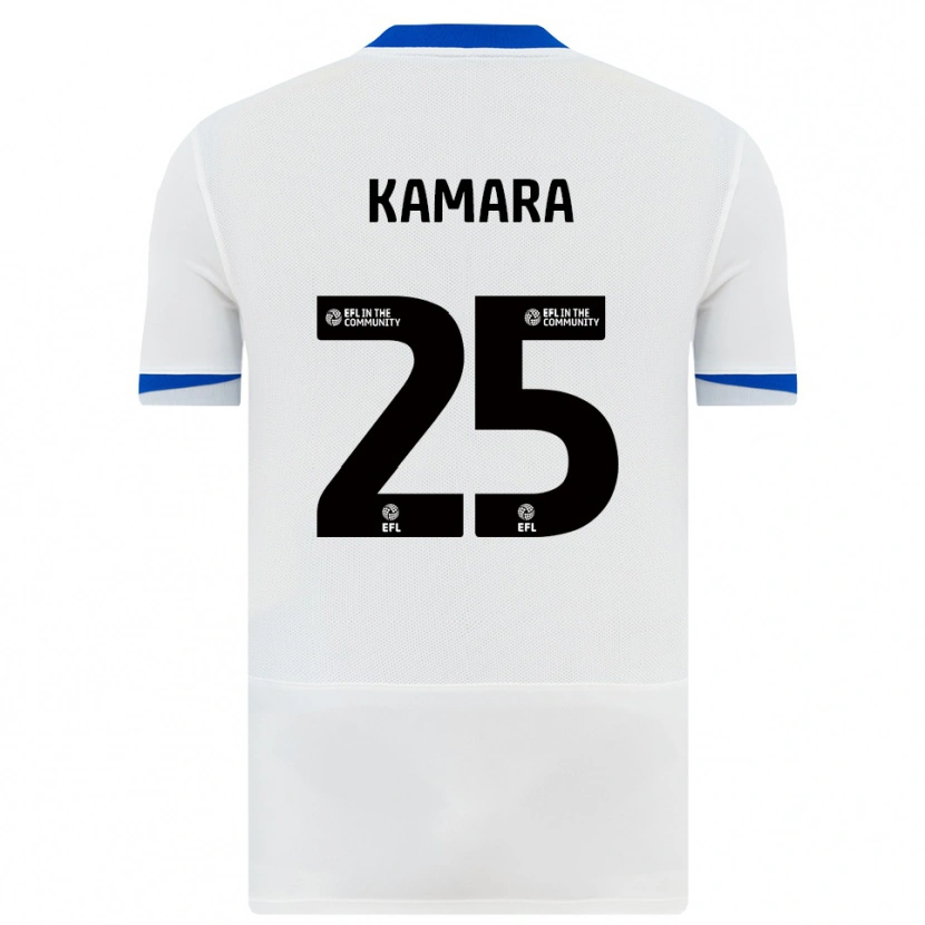 Danxen Heren Abdoulaye Kamara #25 Wit Zwart Uitshirt Uittenue 2025/26 T-Shirt België