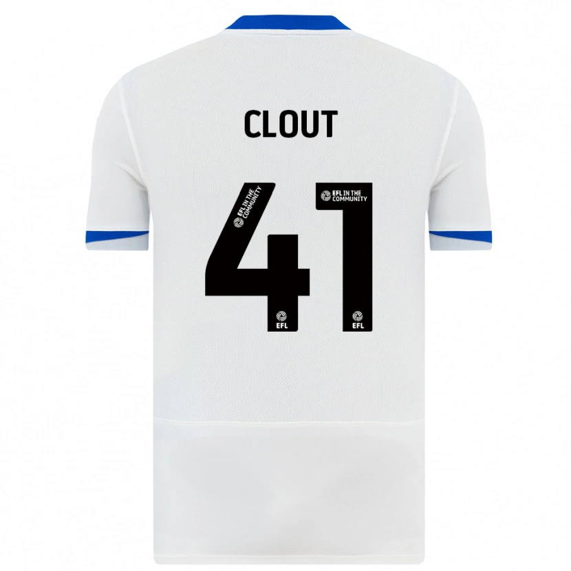Danxen Heren Harry Clout #41 Wit Zwart Uitshirt Uittenue 2025/26 T-Shirt België