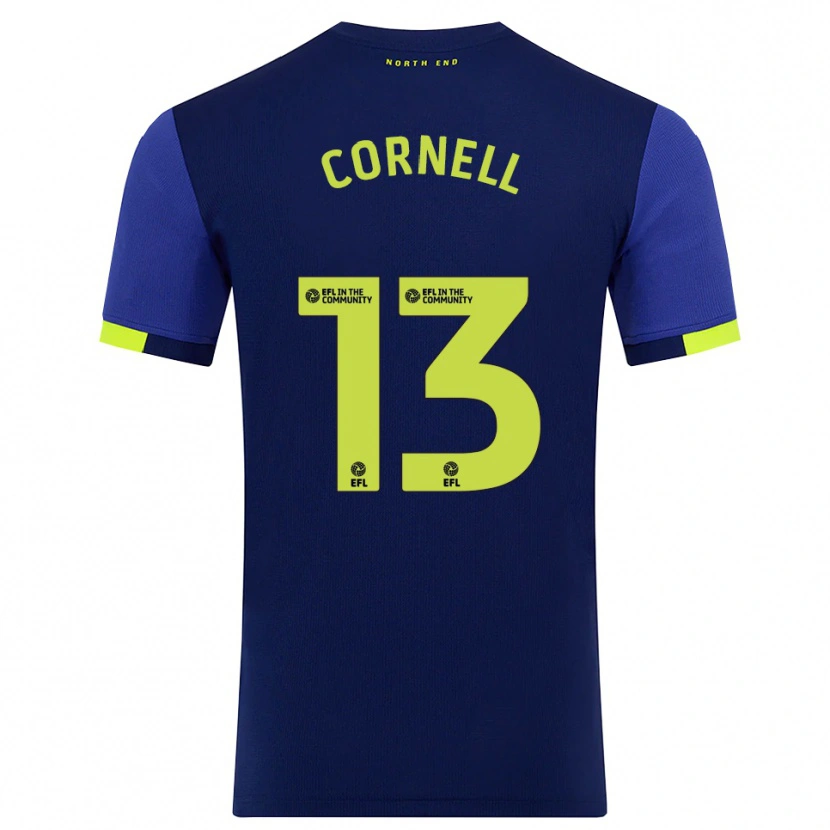 Danxen Heren David Cornell #13 Marine Geel Uitshirt Uittenue 2025/26 T-Shirt België