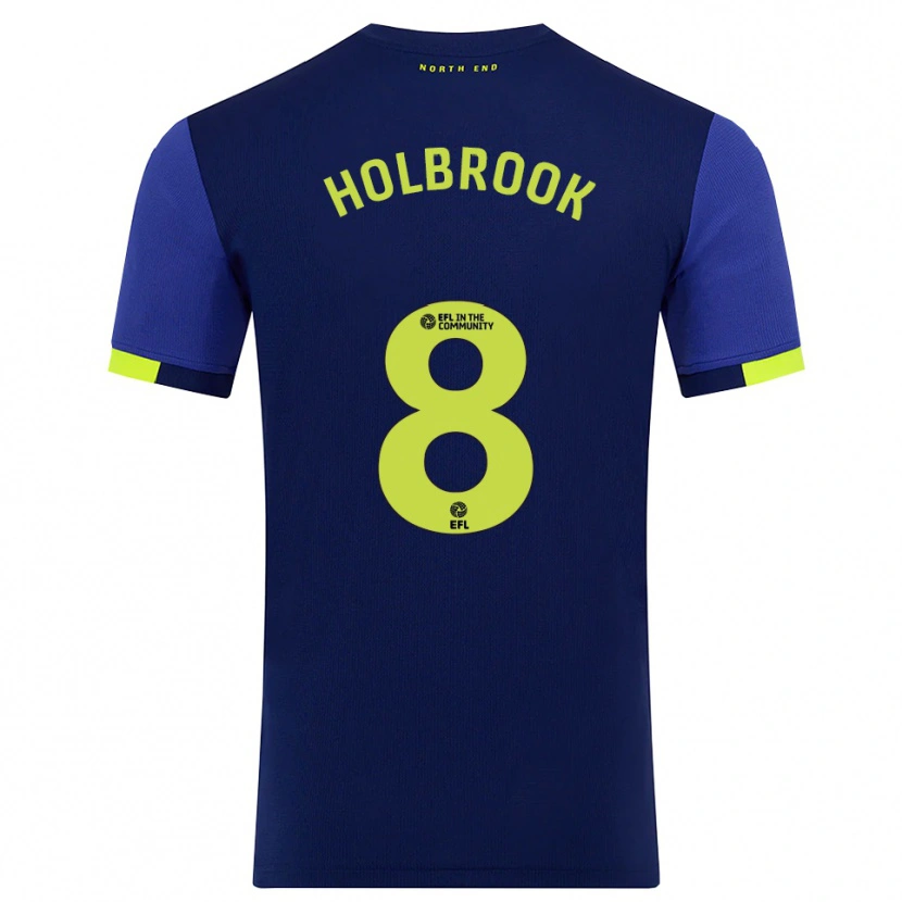 Danxen Heren Jess Holbrook #8 Marine Geel Uitshirt Uittenue 2025/26 T-Shirt België