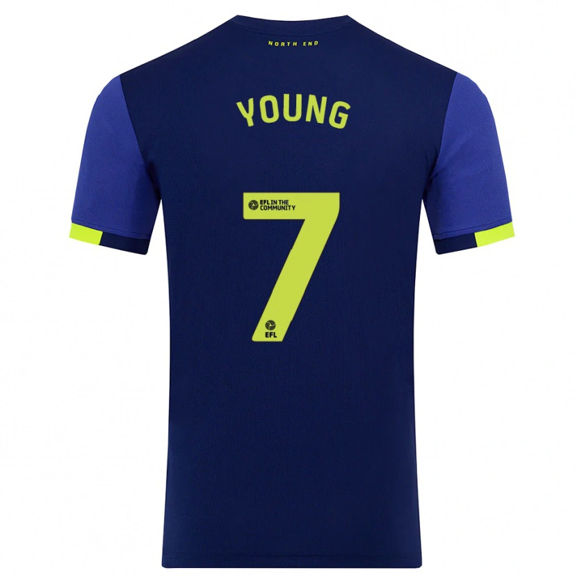 Danxen Heren Danielle Young #7 Marine Geel Uitshirt Uittenue 2025/26 T-Shirt België