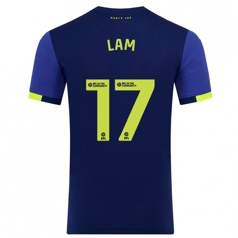 Danxen Heren Isaac Lam #17 Marine Geel Uitshirt Uittenue 2025/26 T-Shirt België