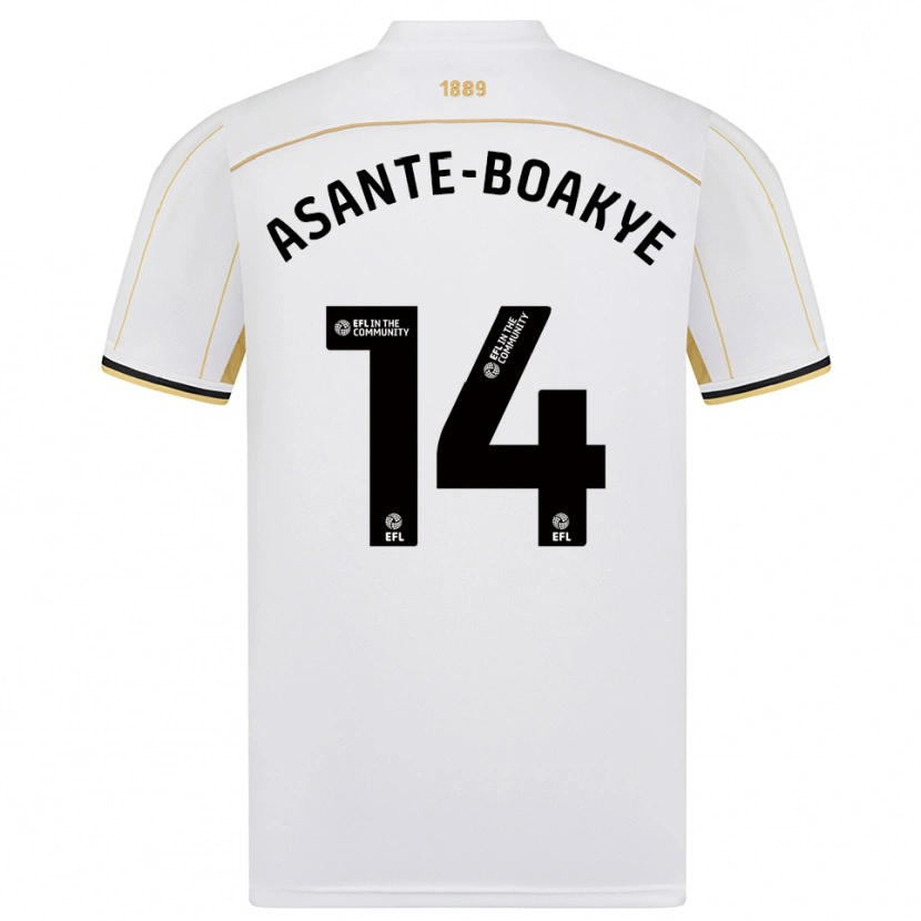 Danxen Heren Max Asante-Boakye #14 Wit Goud Uitshirt Uittenue 2025/26 T-Shirt België