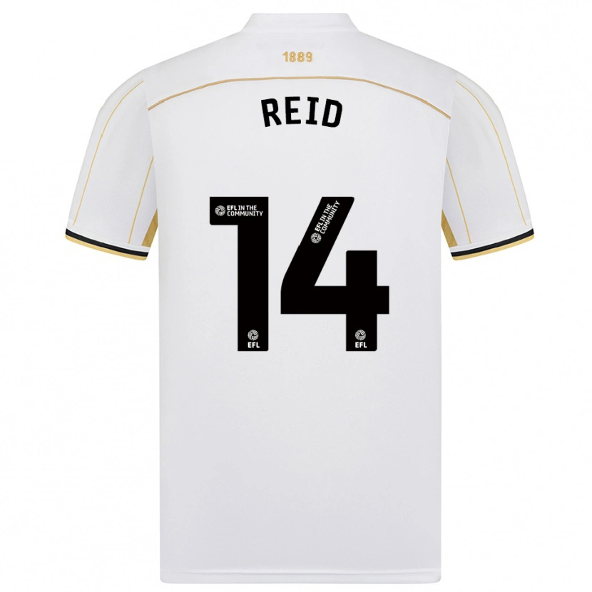 Danxen Heren Aaron Reid #14 Wit Goud Uitshirt Uittenue 2025/26 T-Shirt België