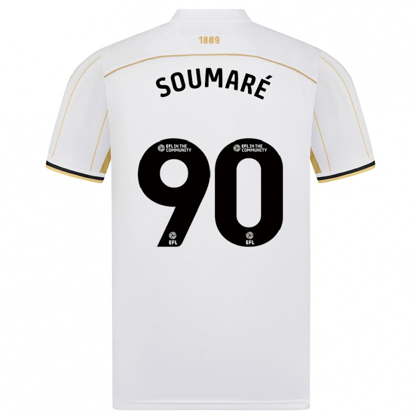 Danxen Heren Djibril Soumaré #90 Wit Goud Uitshirt Uittenue 2025/26 T-Shirt België