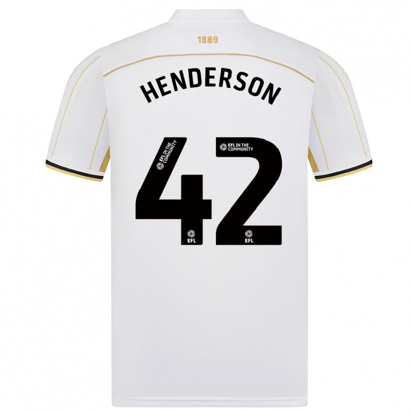 Danxen Heren Peyton Henderson #42 Wit Goud Uitshirt Uittenue 2025/26 T-Shirt België