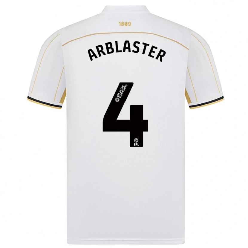 Danxen Heren Oliver Arblaster #4 Wit Goud Uitshirt Uittenue 2025/26 T-Shirt België