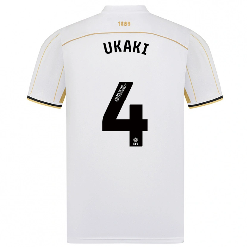 Danxen Heren Ehije Ukaki #4 Wit Goud Uitshirt Uittenue 2025/26 T-Shirt België