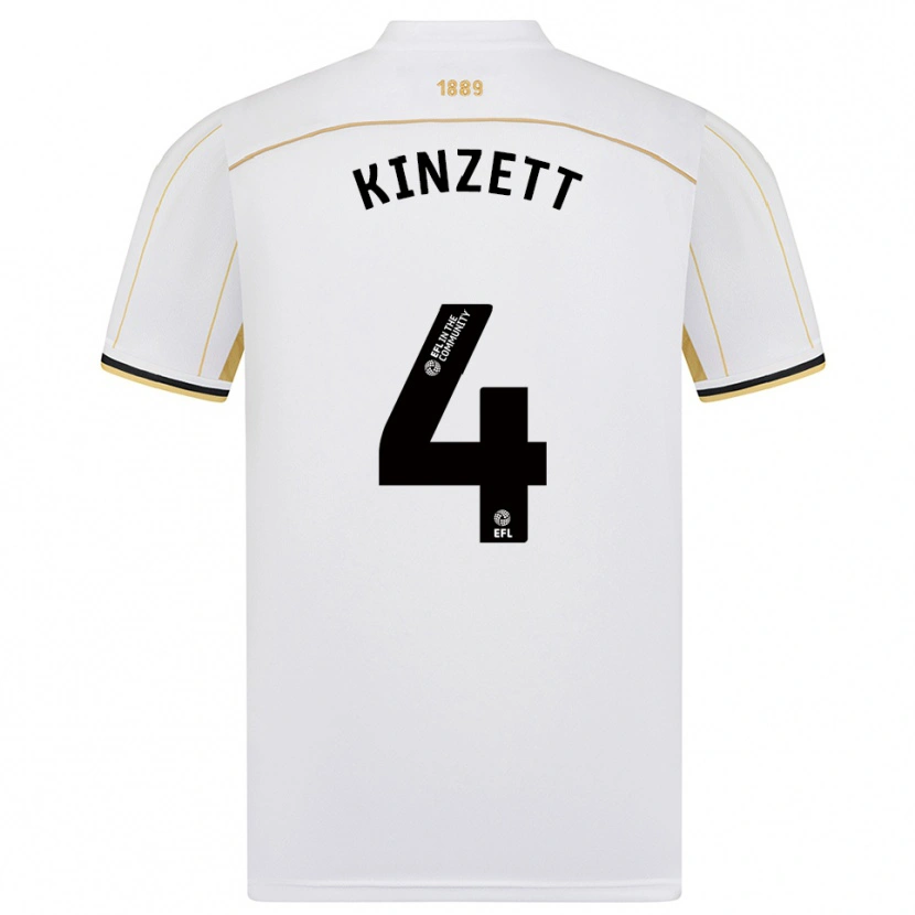 Danxen Heren Ella Kinzett #4 Wit Goud Uitshirt Uittenue 2025/26 T-Shirt België