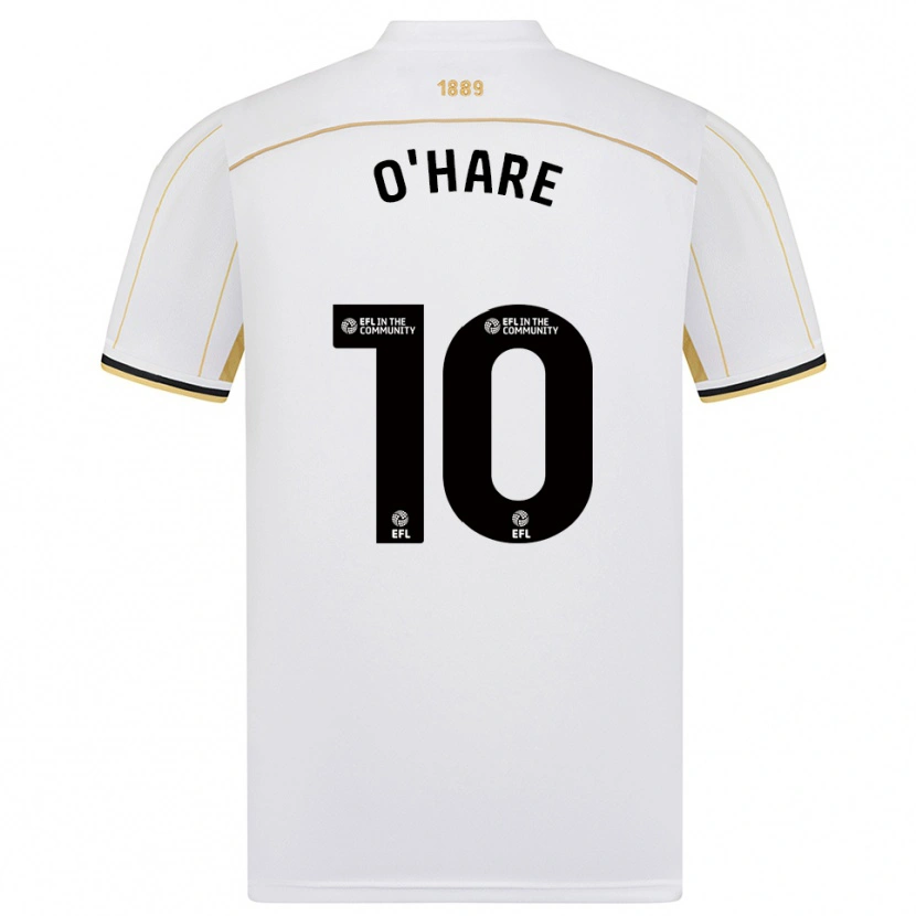 Danxen Heren Callum O'hare #10 Wit Goud Uitshirt Uittenue 2025/26 T-Shirt België