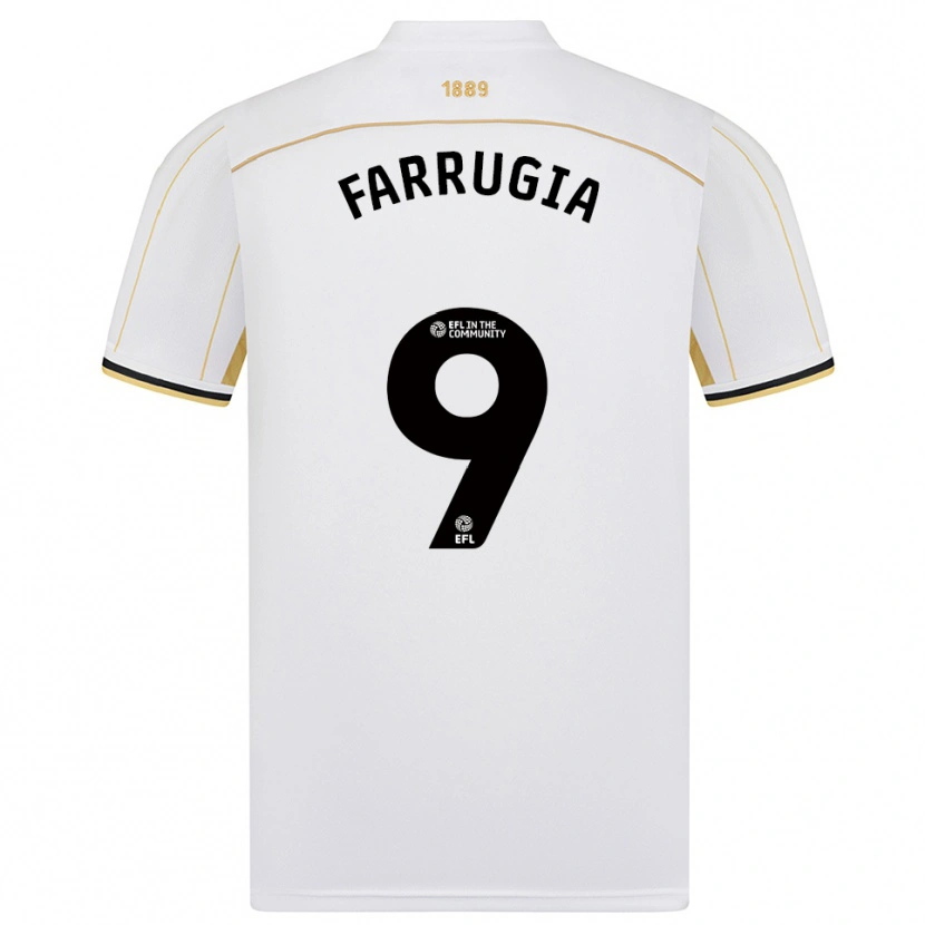 Danxen Heren Maria Farrugia #9 Wit Goud Uitshirt Uittenue 2025/26 T-Shirt België