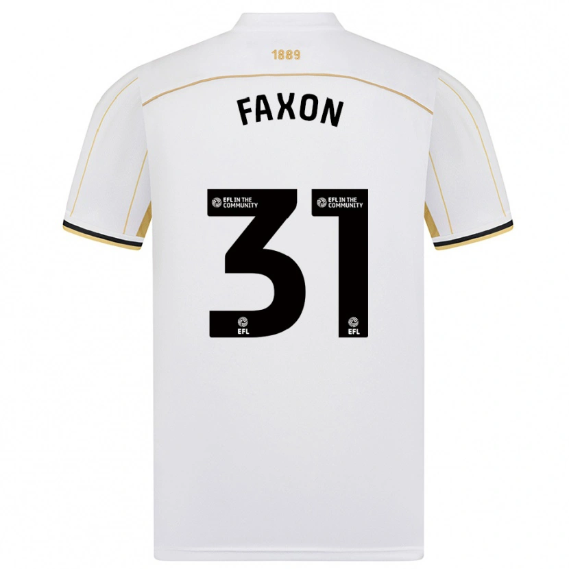 Danxen Heren Luke Faxon #31 Wit Goud Uitshirt Uittenue 2025/26 T-Shirt België