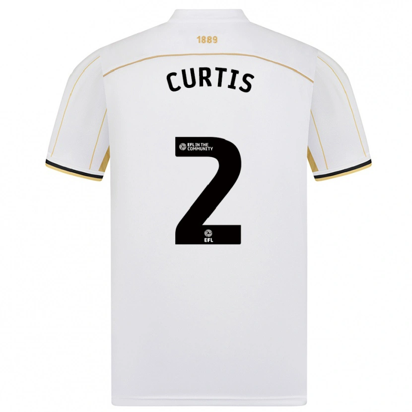 Danxen Heren Sam Curtis #2 Wit Goud Uitshirt Uittenue 2025/26 T-Shirt België