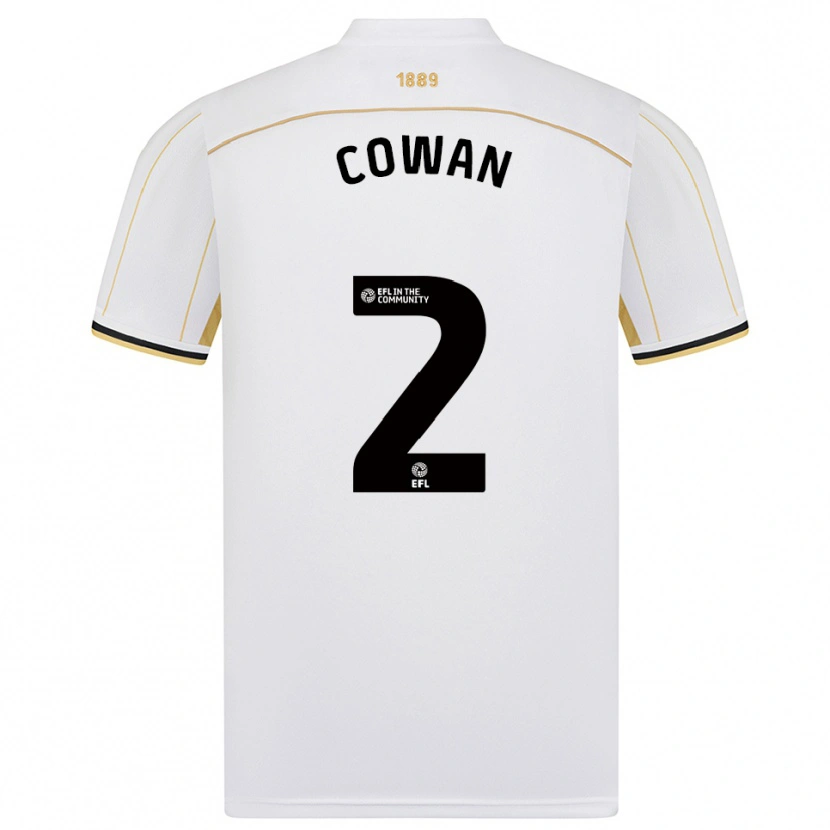 Danxen Heren Leanne Cowan #2 Wit Goud Uitshirt Uittenue 2025/26 T-Shirt België