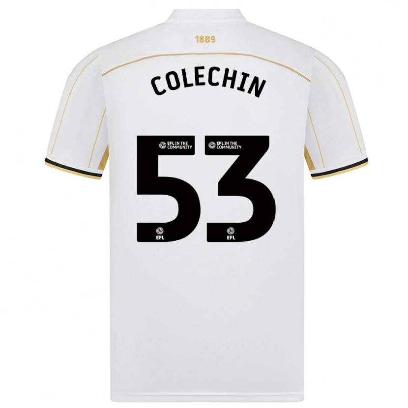 Danxen Heren Sam Colechin #53 Wit Goud Uitshirt Uittenue 2025/26 T-Shirt België