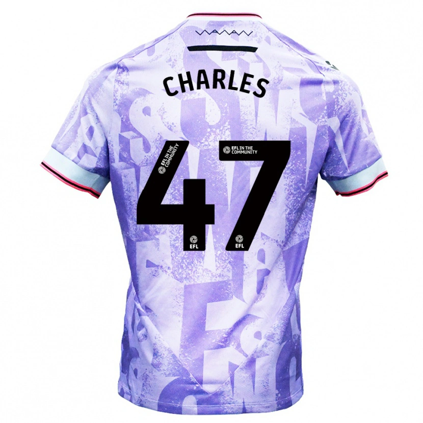 Danxen Heren Pierce Charles #47 Lila Wit Uitshirt Uittenue 2025/26 T-Shirt België