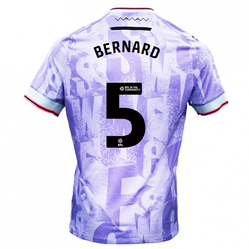 Danxen Heren Di'shon Bernard #5 Lila Wit Uitshirt Uittenue 2025/26 T-Shirt België