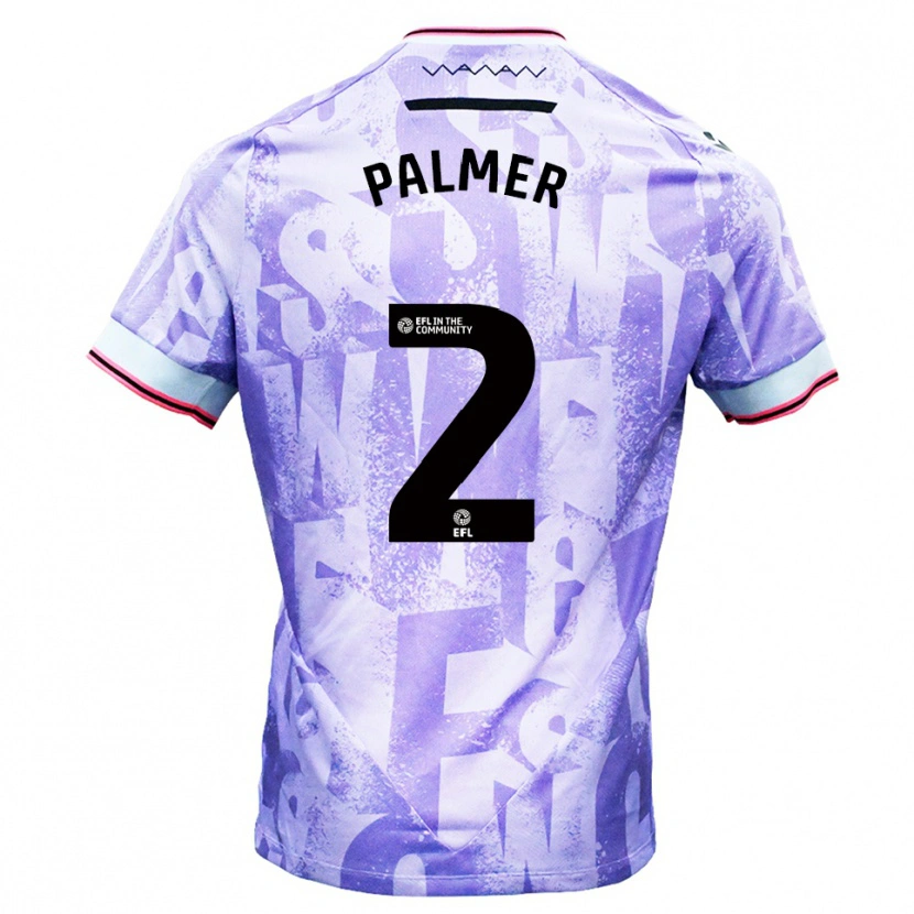 Danxen Heren Liam Palmer #2 Lila Wit Uitshirt Uittenue 2025/26 T-Shirt België