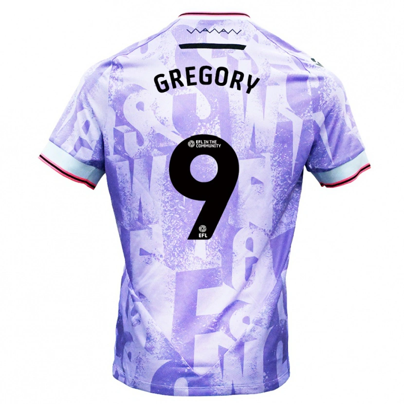 Danxen Heren Lee Gregory #9 Lila Wit Uitshirt Uittenue 2025/26 T-Shirt België