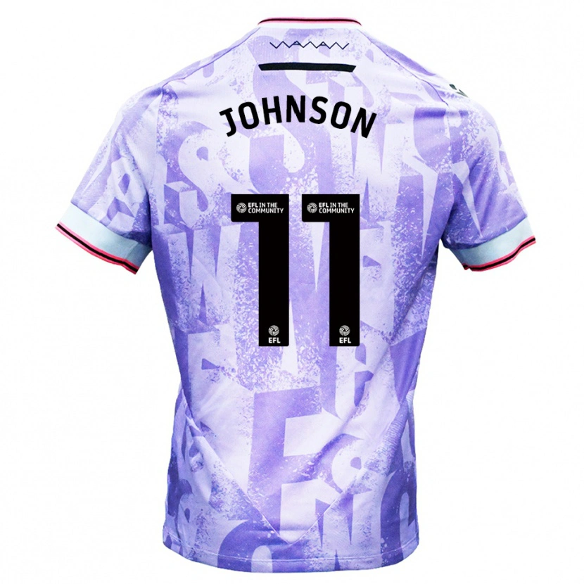 Danxen Heren Reece Johnson #11 Lila Wit Uitshirt Uittenue 2025/26 T-Shirt België