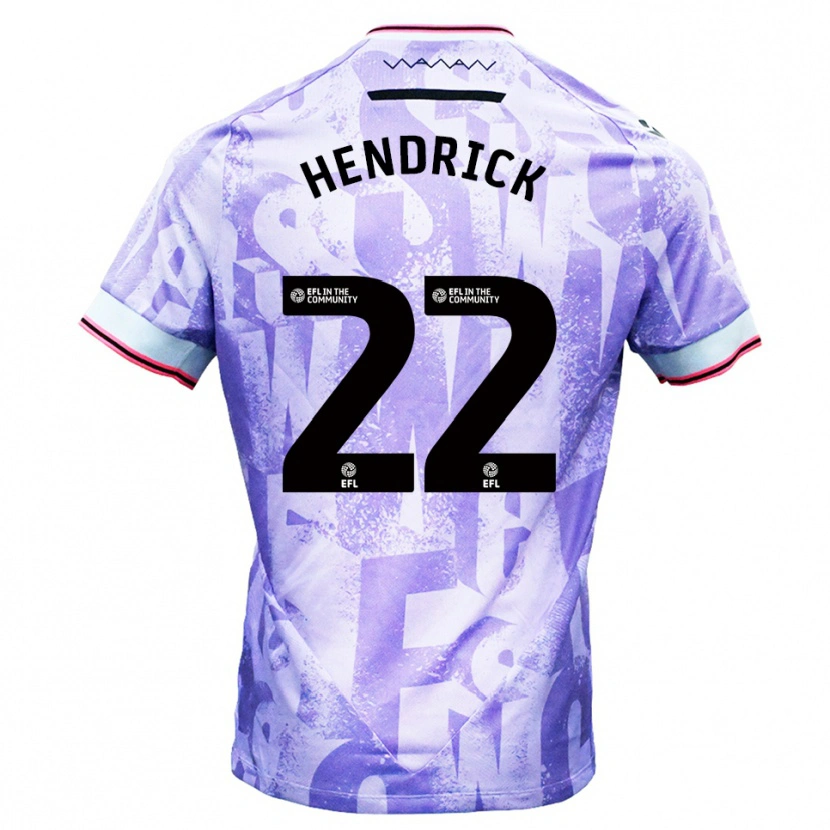 Danxen Heren Jeff Hendrick #22 Lila Wit Uitshirt Uittenue 2025/26 T-Shirt België